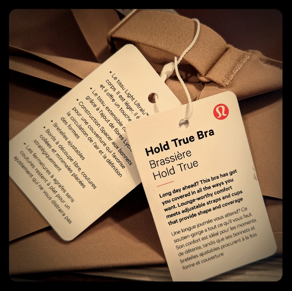 Lululemon Hold True Bra 36B